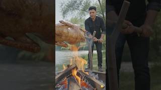 Giant Duck Roast by the River 🔥🦆 | Ultimate Outdoor Feast