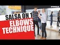 Salsa on1 outside double turn  elbows technique  captain salsa