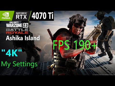 Warzone 2.0 RTX 4070 Ti + i7-13700K 4K DLSS Performance Ashika Island