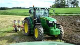 NEW John Deere 6150R &amp; Kuhn - Ploughing 2014 !