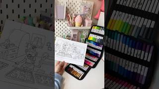 60 Renk Brushpen kalem deniyorum #ramadanonshorts2024 #kesfet #shortvideo #brushpen Resimi