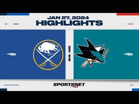 NHL Highlights | Sabres vs. Sharks - January 27, 2024