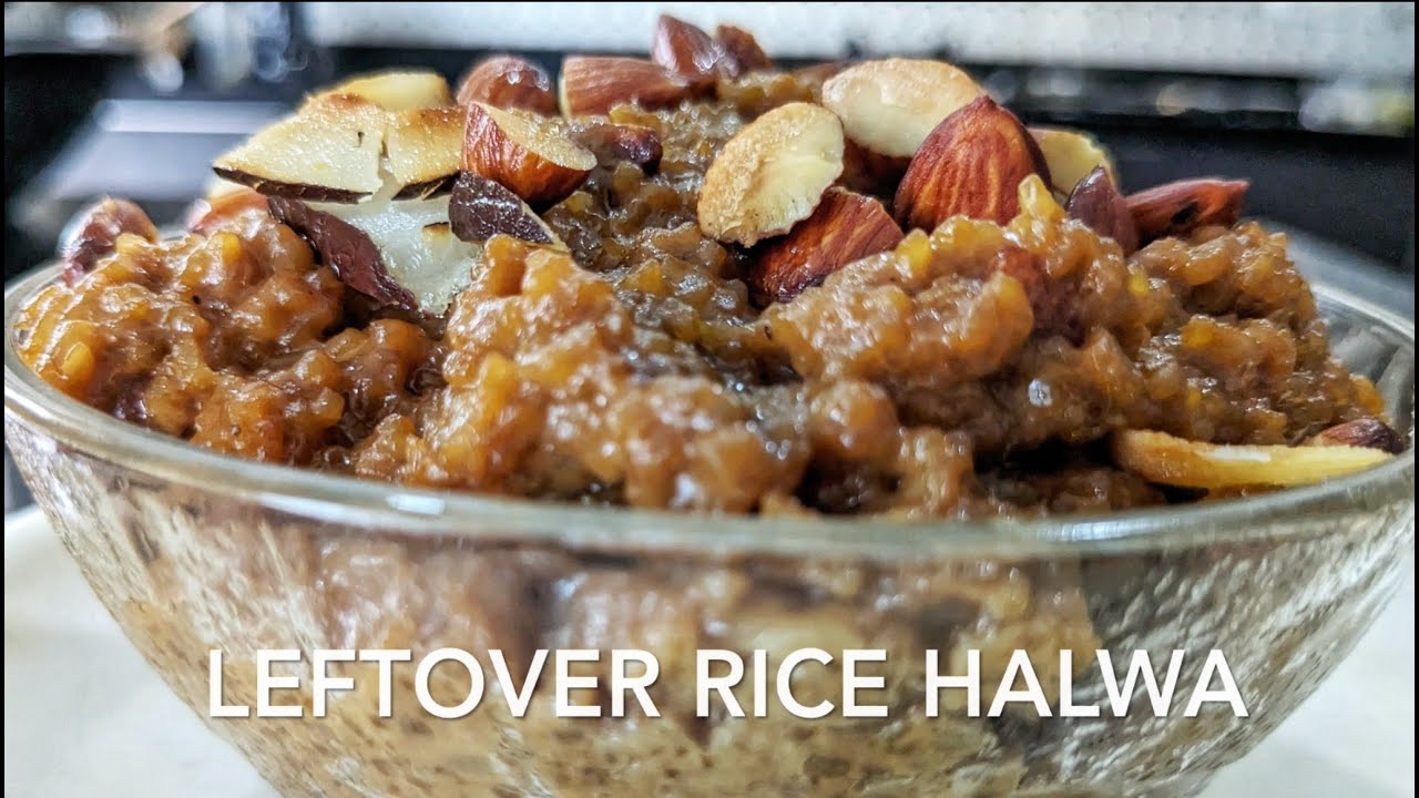 Leftover Rice Halwa Leftover Rice Recipe बचे हुए चावल से मिनटों में