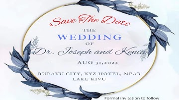 EASY WAY TO MAKE A SAVE THE DATE OR AN INVITATION CARD || Free