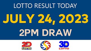 Lotto Result Today JULY 24 2023 2pm Ez2 Swertres 2D 3D 4D 6/45 6/55 PCSO