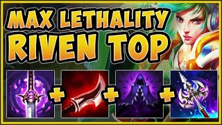 100% SHRED THROUGH THE ENTIRE ENEMY TEAM WITH MAX LETHALITY RIVEN BUILD! League of Legends Gameplay