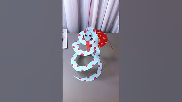 Hanging Paper Snake Craft 🐍 | Fun & Simple DIY for Kids 🎨✨  #shorts #diy #origami #papercraft #snake