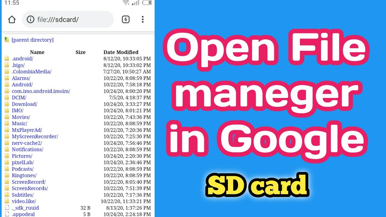 How to See SD card on Google Chrome (without file manager),Open file