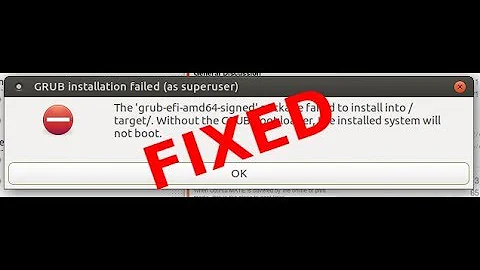 Install Ubuntu in UEFI Mode - "Grub efi amd64 signed" Error Fix