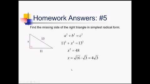 Pythagorean Theorem: Problem Set #1