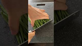 Satisfying green bean cutting video #cuttinggarden #cuttingfruit #cuttingskills