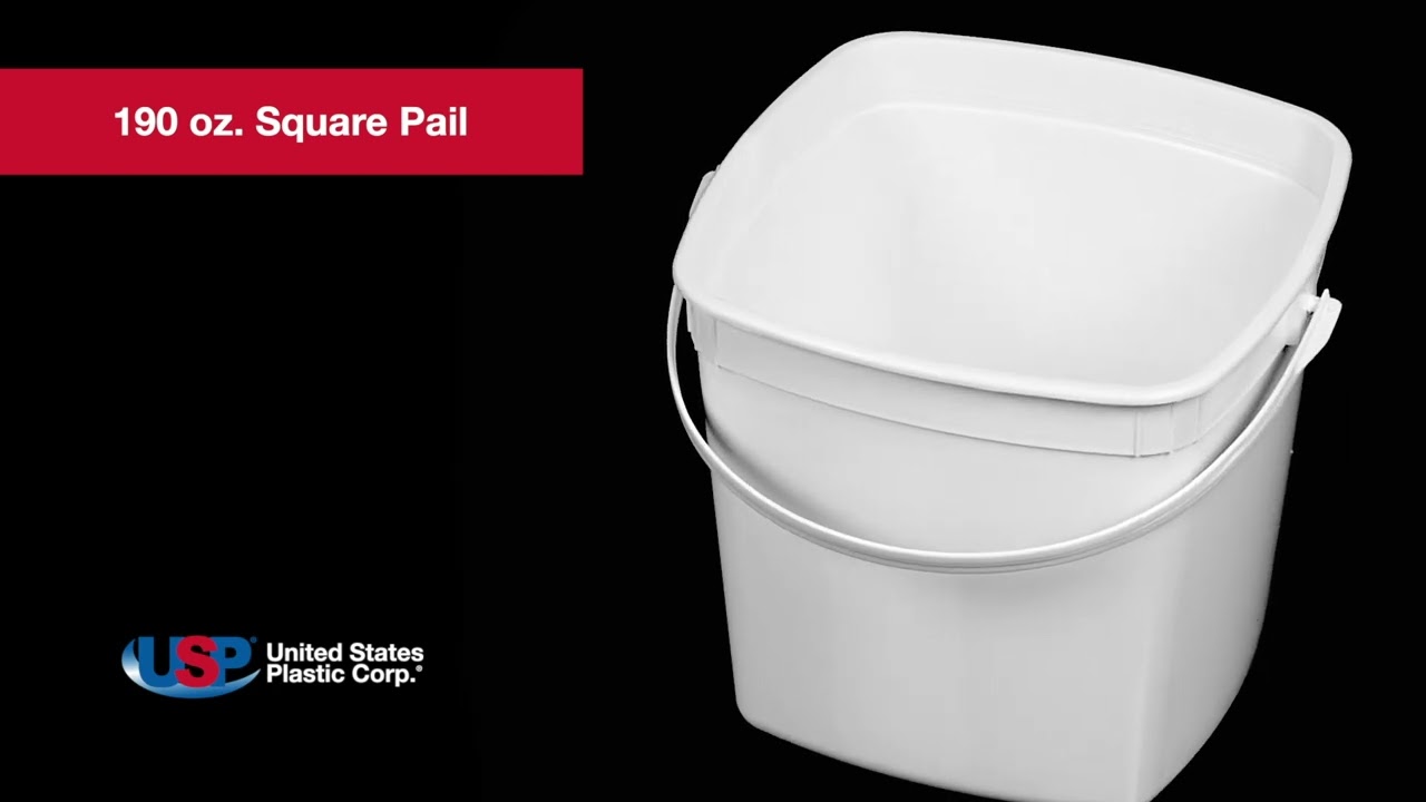 190 oz. Square Pail | U.S. Plastic Corporation®