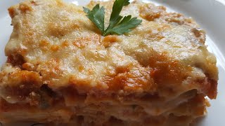 لازانيا رائعة و اقتصادية بمقادير بسيطة و مداق رائع recette de la lasagne tres simple et façile 