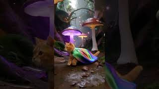 Chase the Magic Cat in a Glowing Mushroom Forest!