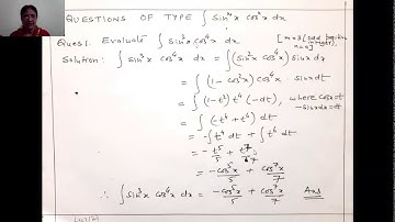Integration of Transcendental Functions Lecture 3 sin^nx cos^nx