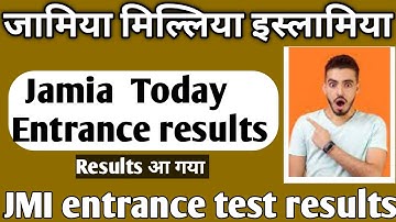 Today Jamia entrance results declared JMI UG PG diploma results 2022 JMI entrance result declared