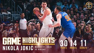 Nikola Jokić 30-Point Triple-Double | Full Game Highlights vs. Knicks 🎥