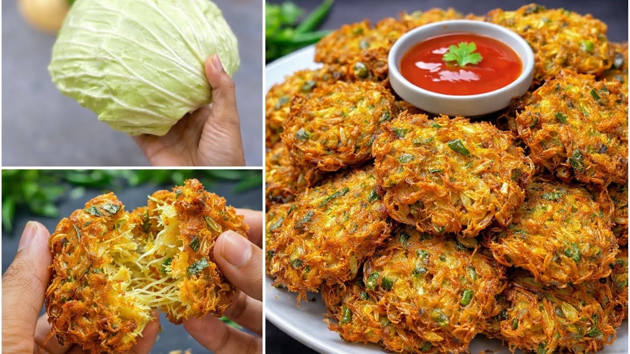 Delicious & Crunchy Cabbage Pakora in Just 10 Minutes‼️