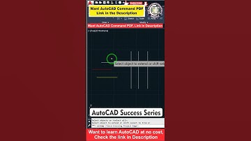 Autocad Tips I extend command #elitecadcomputerinstitute #shorts #autocad #autocadtips #automobile