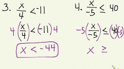 5-2 Solving Inequalities with Multiplication and Division