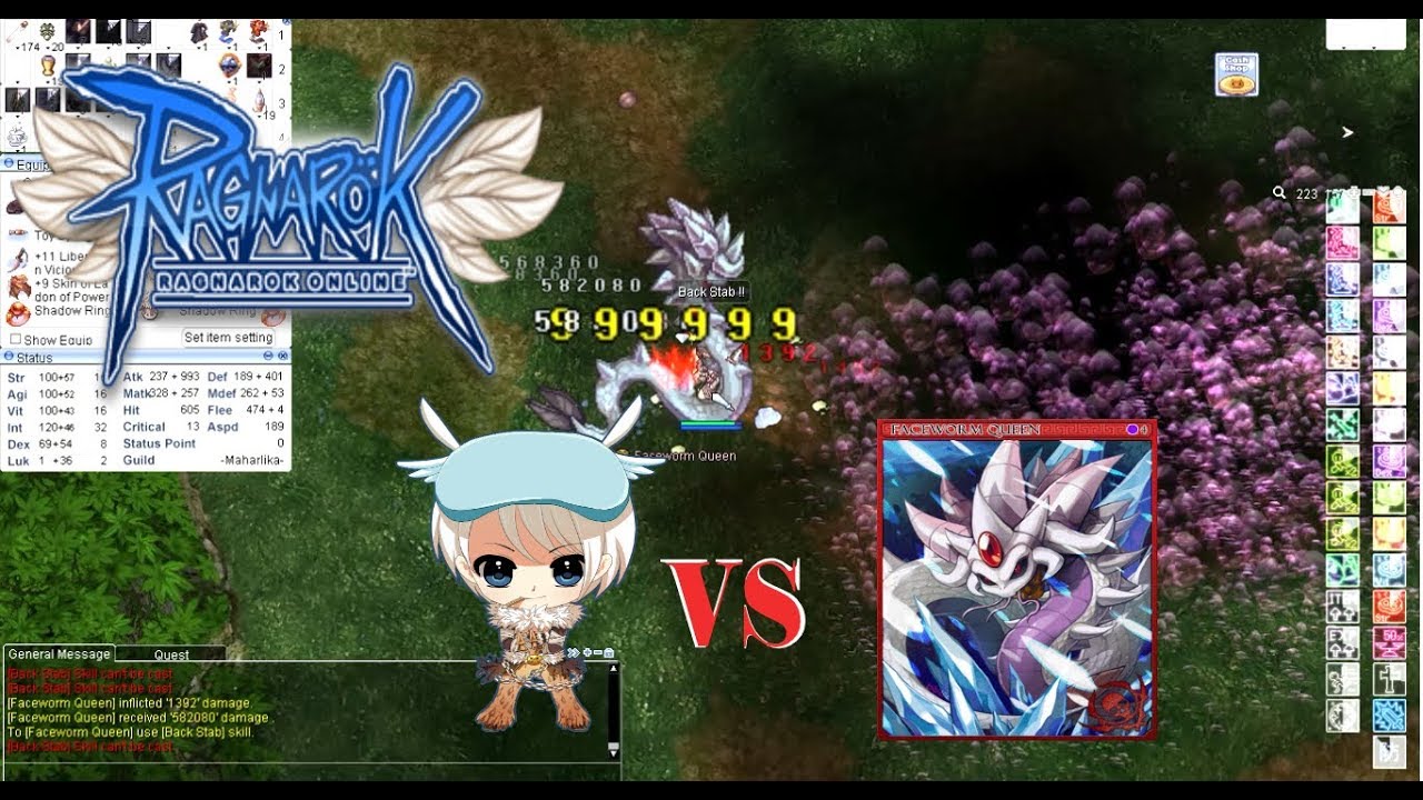 iRO - SC Backstab vs Faceworm Queen