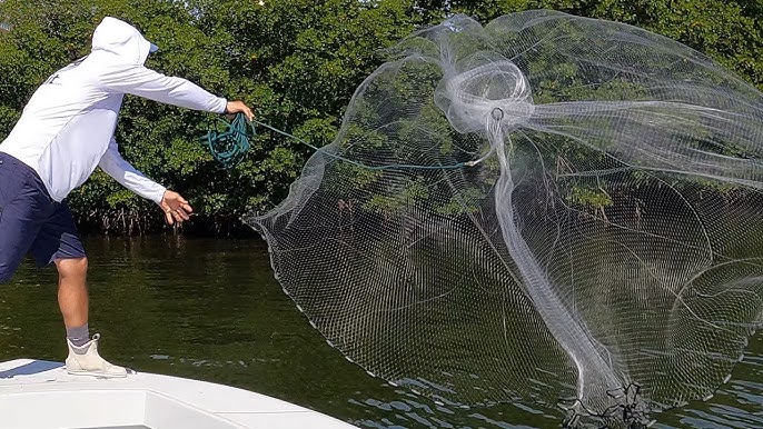 How To Throw A 4ft Cast Net Without Using Your Mouth [Easy Method] 