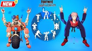 Jujutsu Kaisen Yuji Itadori Doing Funny Built-In Emotes In Fortnite
