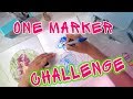 ONE MARKER CHALLENGE! Рисую одним маркером!