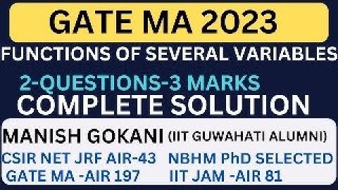 GATE MA 2023 FOSV COMPLETE SOLUTION  | WITH MANISH GOKANI SIR | #iitjammaths  #iitjamtestseries