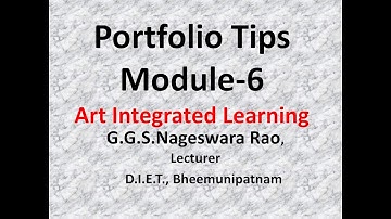 DIKSHA for AP teachers-Module 6 Portfolio AIL   GGSN DIET BML