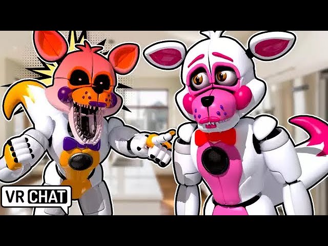 FNAF C4D Funtime Foxy and Funtime Chica by FluttershyKitten on