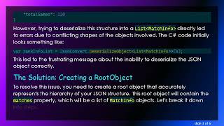 Solving the Error Deserializing JSON Object in C#  and .NET