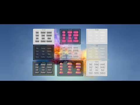 Thorpy's default buttons themes overview | GUI toolkit for Pygame