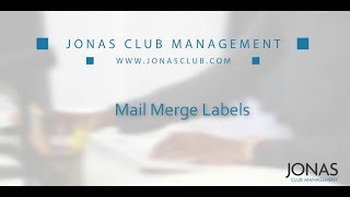 Club Management - Mail Merge Labels