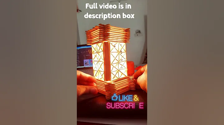 Handmade Lamp Using Icecream Stick I DIY I #diy I #shots