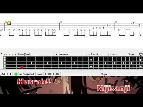 Hurrah!! (Bass TAB) - Nijisanji