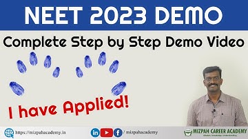 NEET 2023 Application Step by Step Demo Video -Avoid Mistakes- How to take Finger Print Impressions