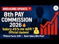 8th Pay Commission 2026: 45% Salary Hike? Fitment Factor 2.86 | Big Government Update