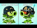 PvZ 2 Challenge - 50 Plants Level 1 Vs 25 Plants Level Max Vs 25 Jurassic Fossilhead Zombies