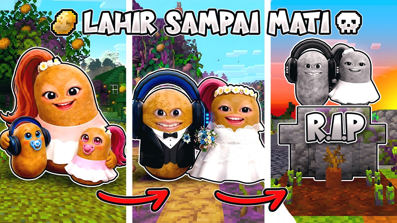 MOMON & ATUN KENTANG DARI LAHIR SAMPAI MENINGGOY di MINECRAFT @BANGJBLOX