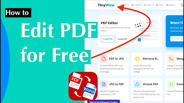 TinyWow: How to Edit PDF for Free - Use TinyWow PDF, Video, Image & More Online Tools