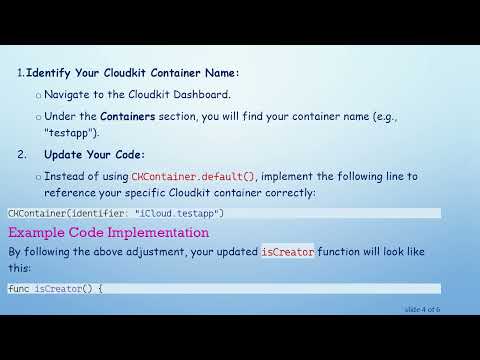 Resolving Cloudkit Error: "Couldn't Get Container Configuration" in SwiftUI