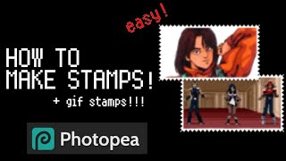 EASY! how to make stamps   gif stamps with photopea!