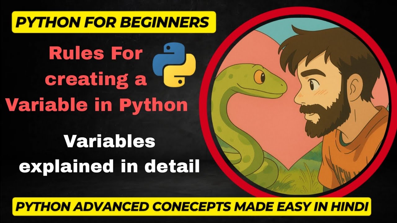 How to create a variable and assign a value to it in python - YouTube