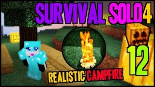 Minecraft SURVIVAL SOLO4 - 12 - Halloweenowy piknik :) Realistic Campfire