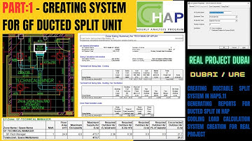 PART-1 I CREATING SYSTEM IN HAP 5.11 I DUCTED SPLIT AIR SYSTEM I INPUT AND OUTPUT REPORT I