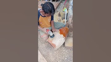 Proses Pengamplasan Pada Kluwung Kendang Jaipong Menggunakan Mesin Gerinda Amplas # #shortsvideo