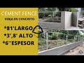 VERJA EN CONCRETO (CEMENT FENCE)