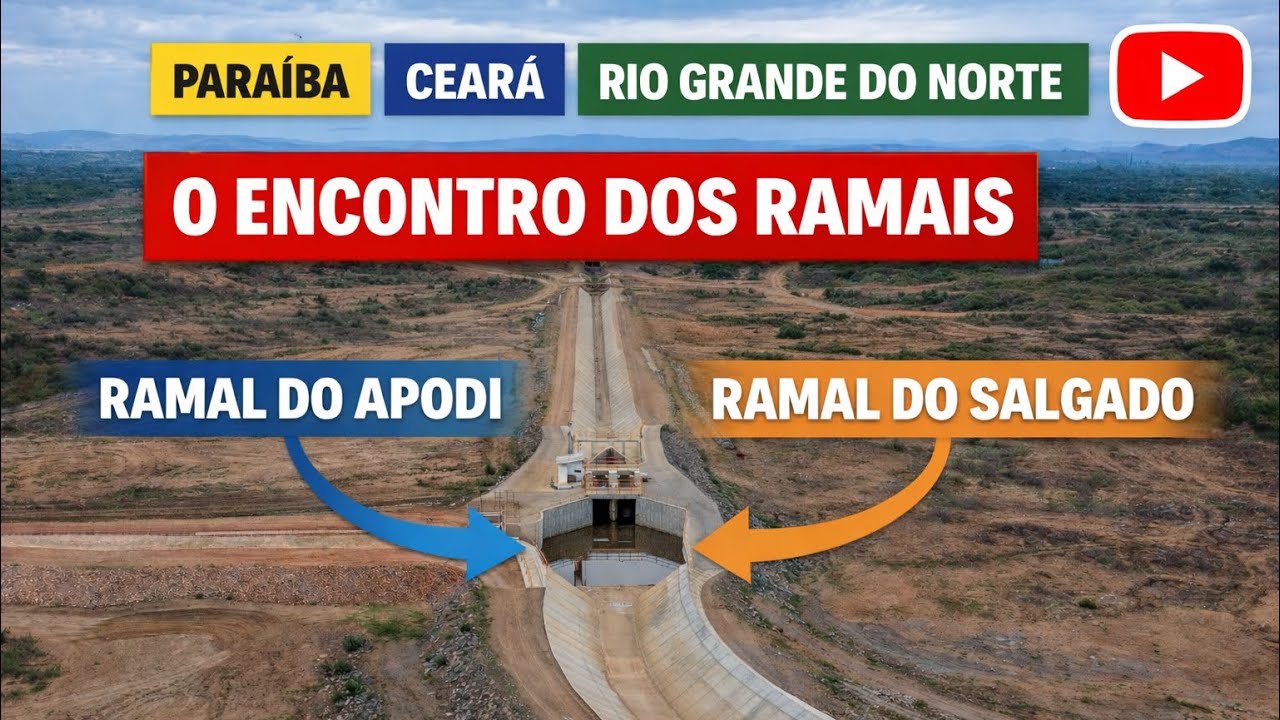 O ENCONTRO DOS RAMAIS, RAMAL DO APODI E RAMAL DO SALGADO, LOCAL DA DISTRIBUIÇÃO DAS ÁGUAS.