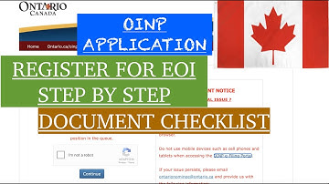 Ontario Immigrant Nominee Program-OINP Application/Register for EOI Step by Step Process/Canada/2025